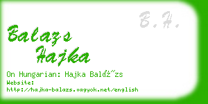 balazs hajka business card